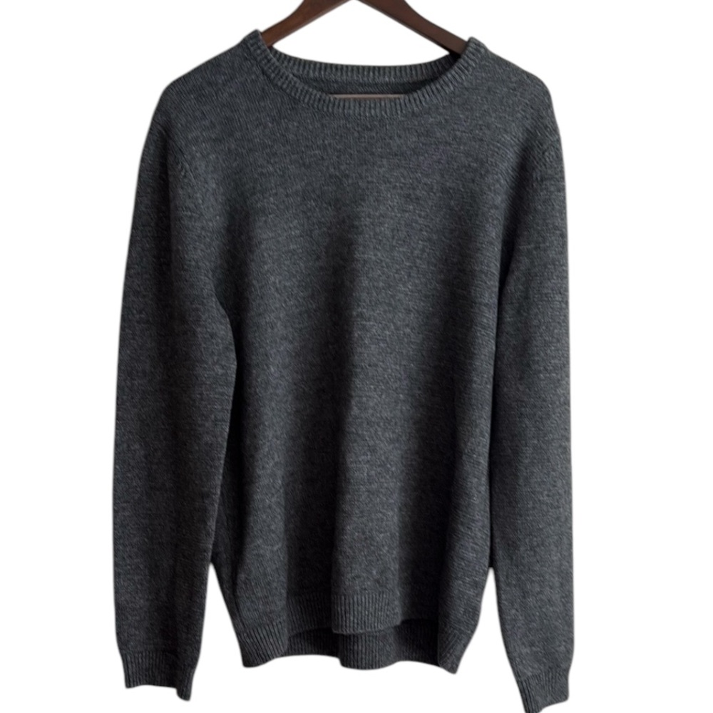 Grayers Grey Crewneck Yak Sweater Sz L